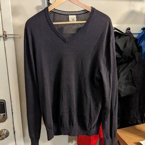 Lands' End Classic 100% Cotton Sweater - Men's Large - Color: Navy